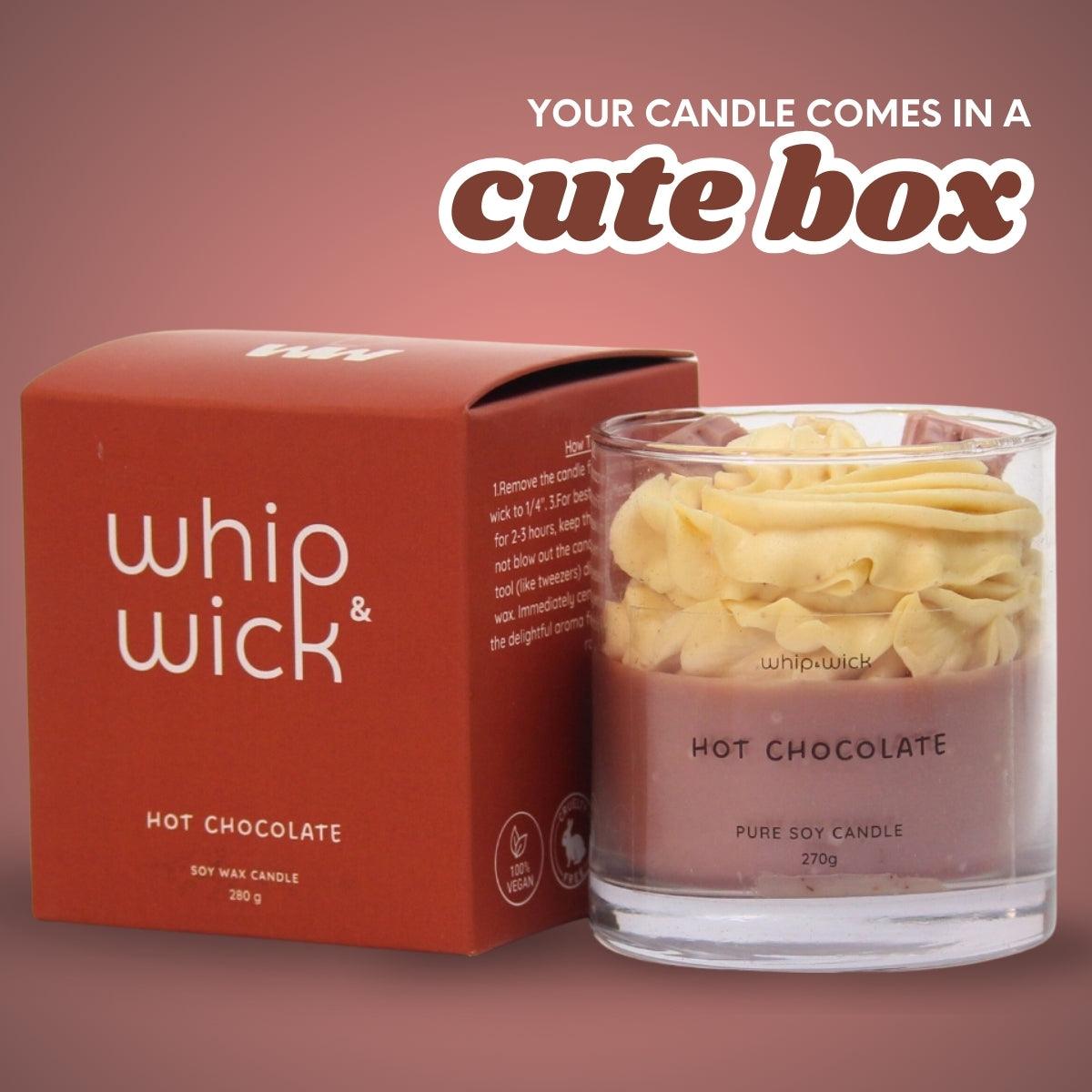 Hot Chocolate Scented Candle with rich cocoa, roasted marshmallows, and vanilla for a warm, indulgent aroma perfect for cozy moments