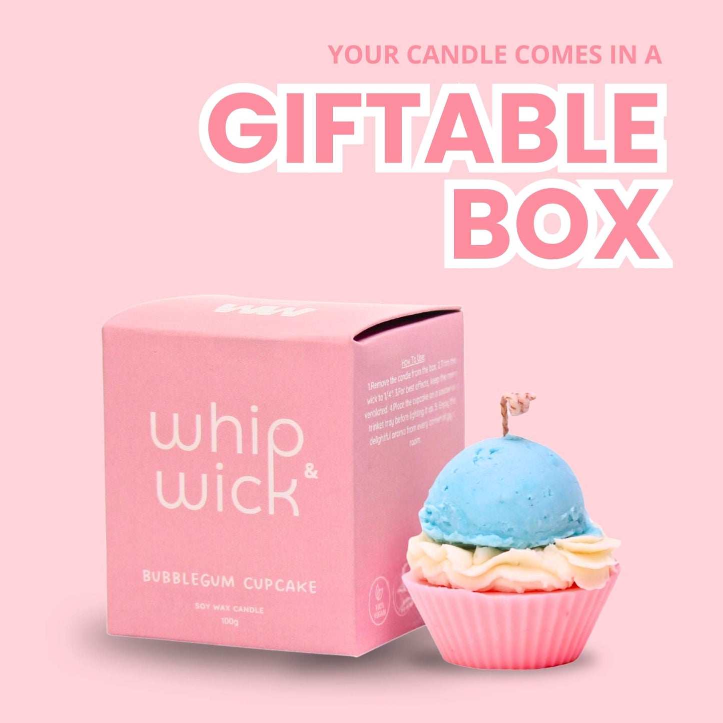 Bubblegum Cupcake Scented Candle