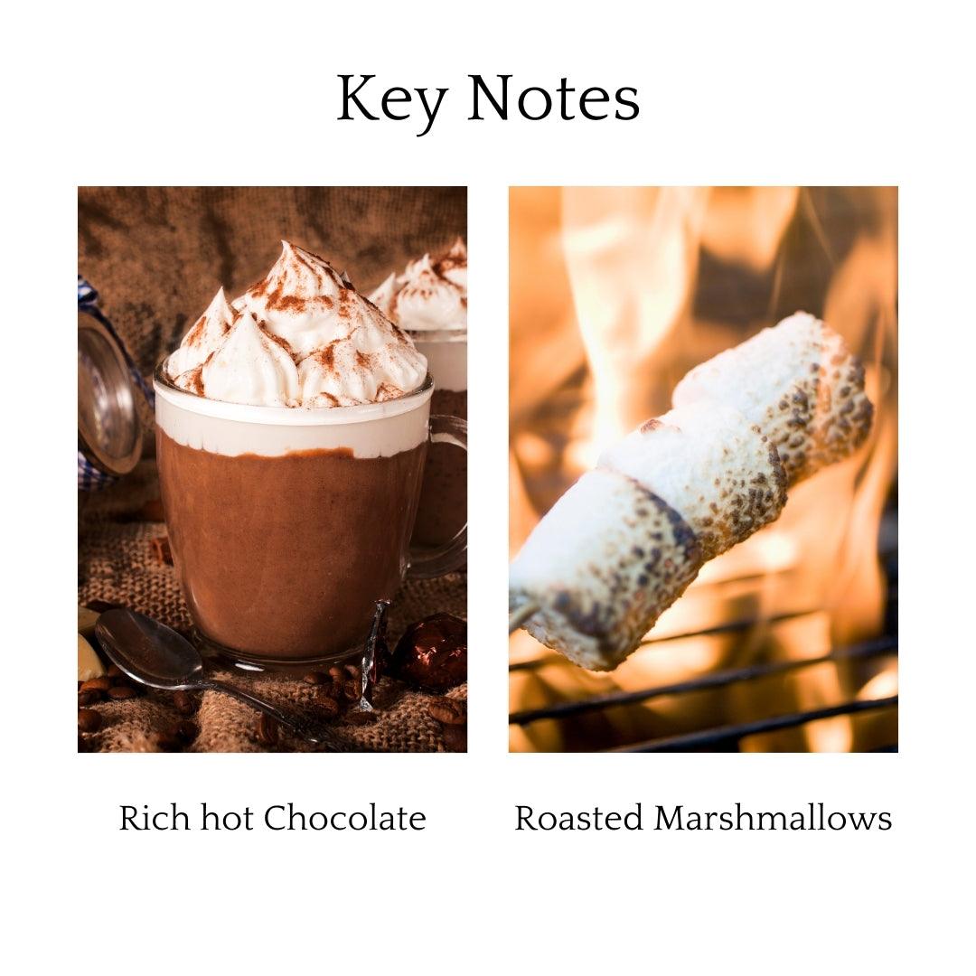 Hot Chocolate Scented Candle with rich cocoa, roasted marshmallows, and vanilla for a warm, indulgent aroma perfect for cozy moments