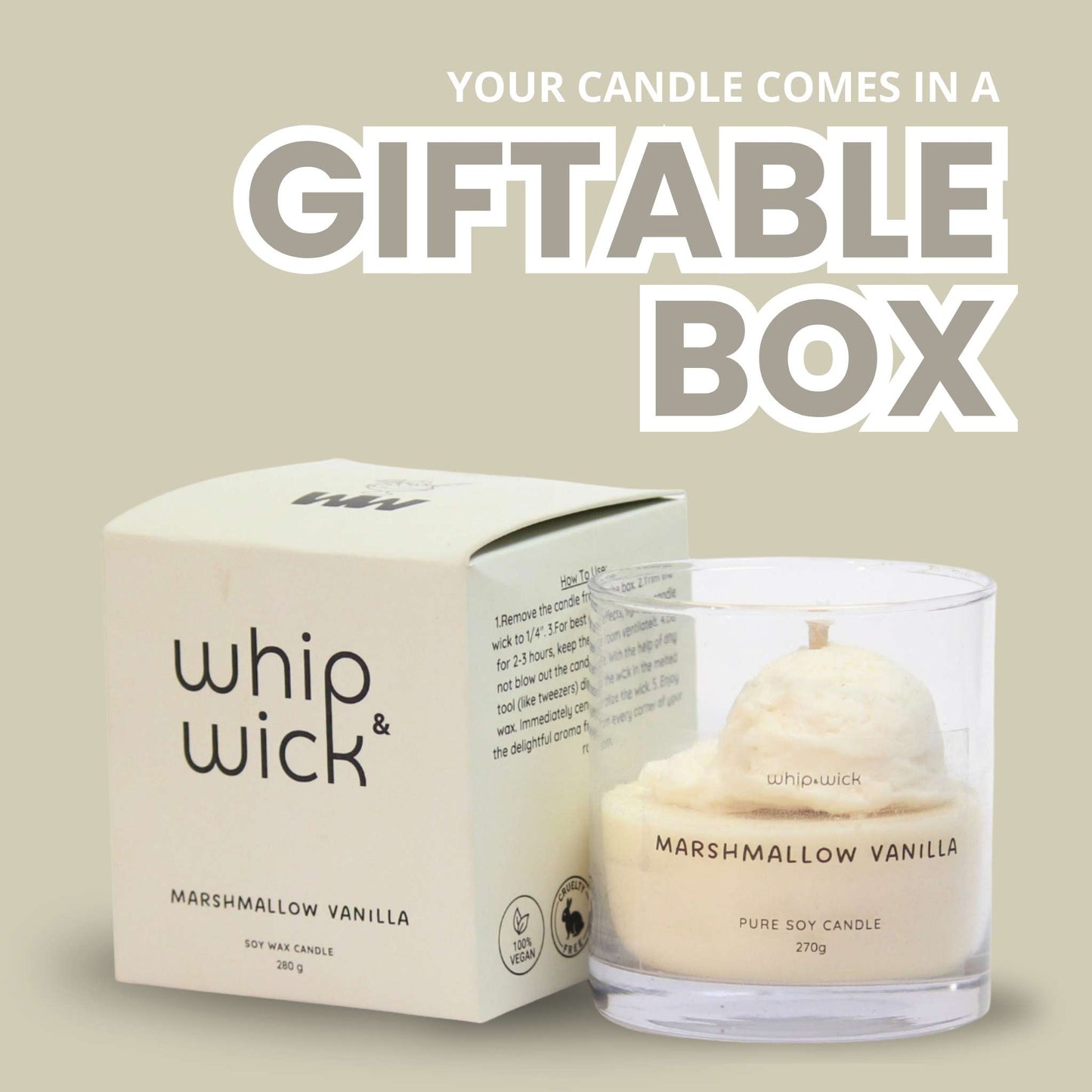 Marshmallow Vanilla Gelato Scented Candle