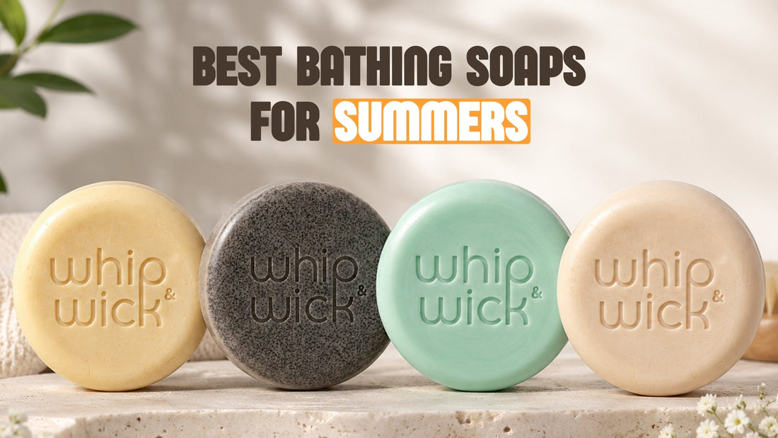 Best bathing soaps for summers by Whipandwick featuring handmade soap bars for refreshing summer skincare