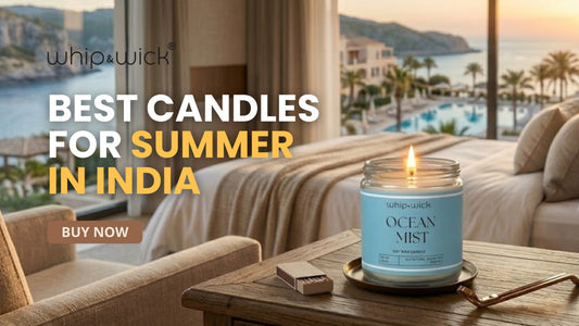 best candles for summer in India ocean mist soy wax candle whipandwick