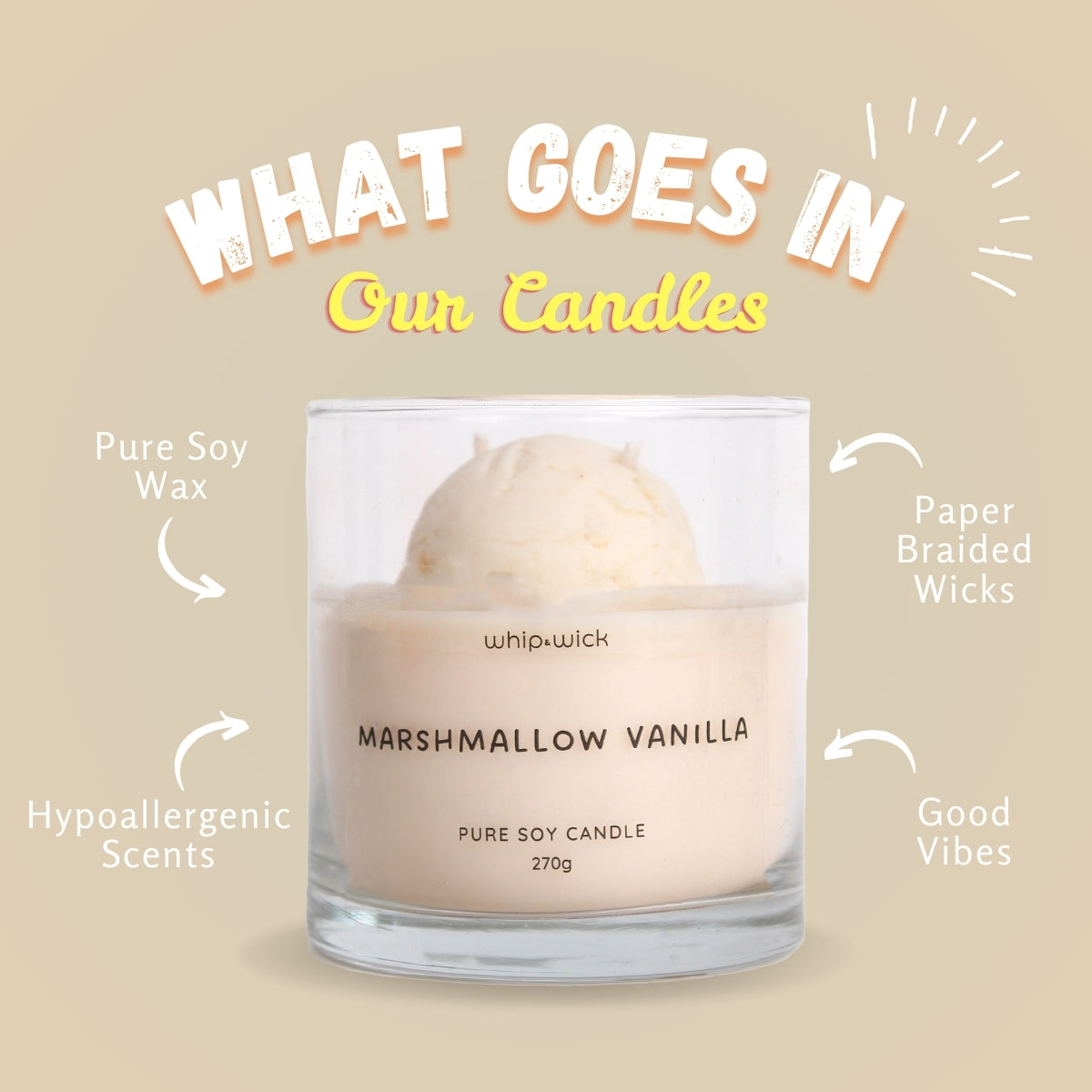 Marshmallow Vanilla Gelato Scented Candle