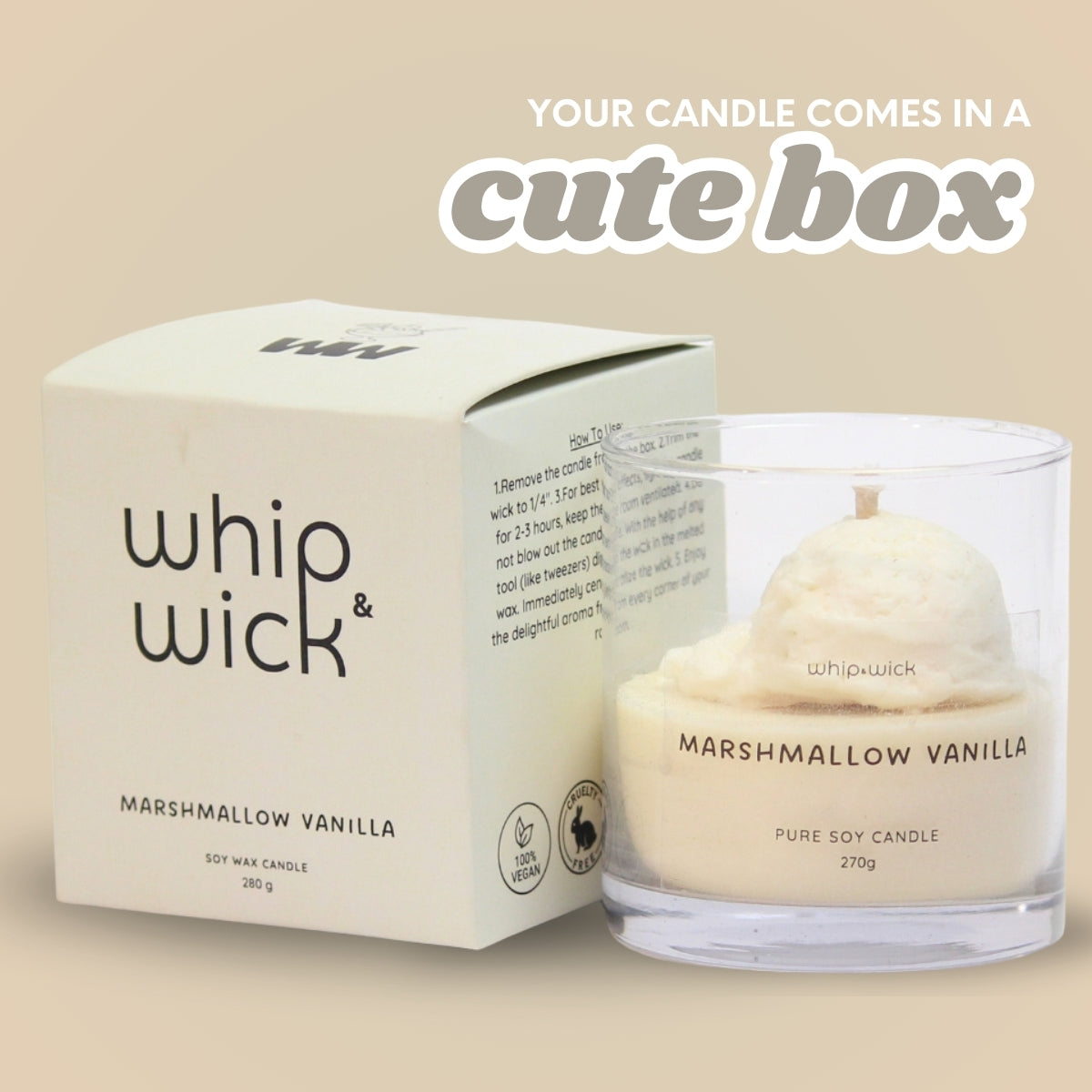 Marshmallow Vanilla Gelato Scented Candle