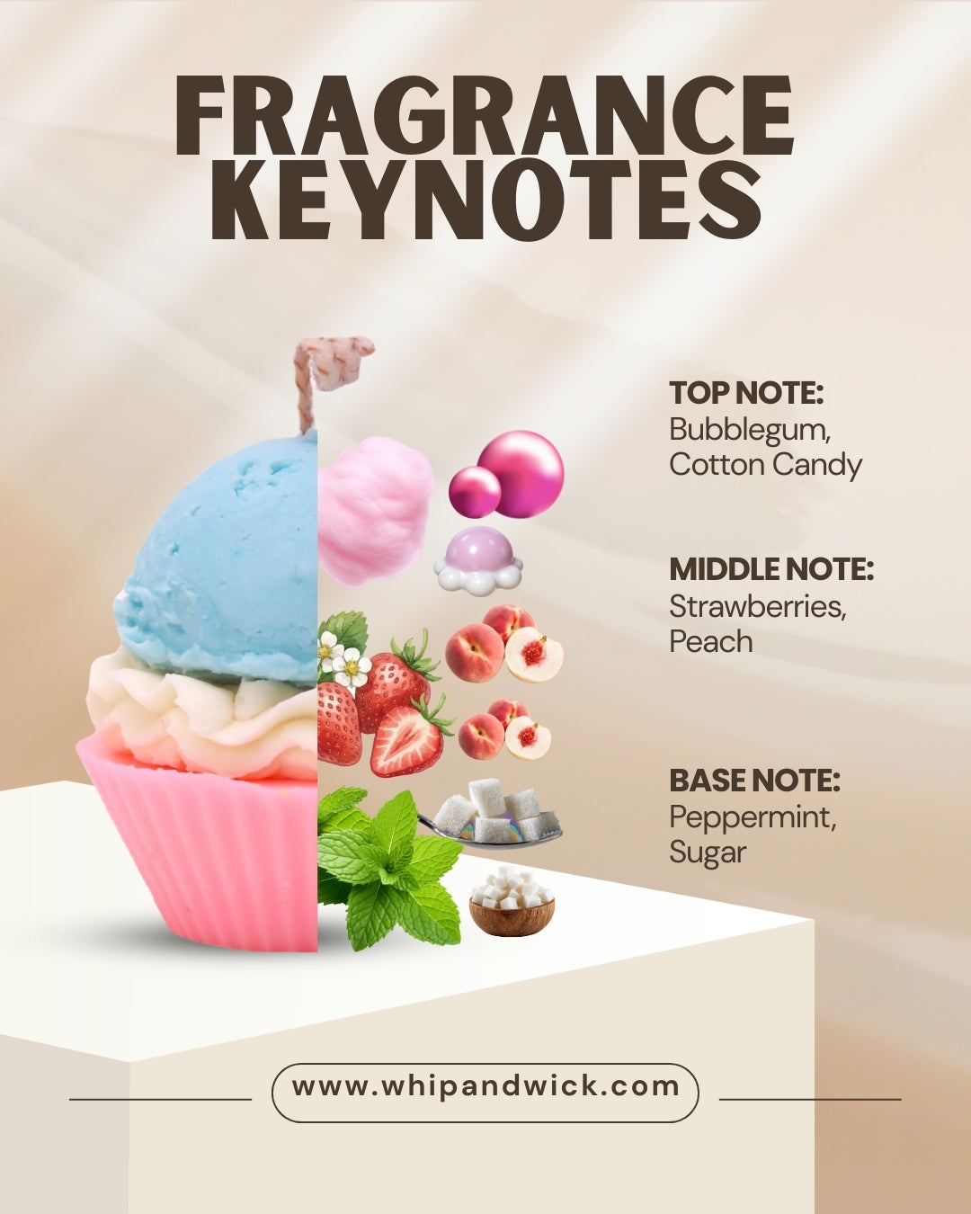 Bubblegum Cupcake Scented Candle