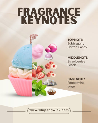 Bubblegum Cupcake Scented Candle