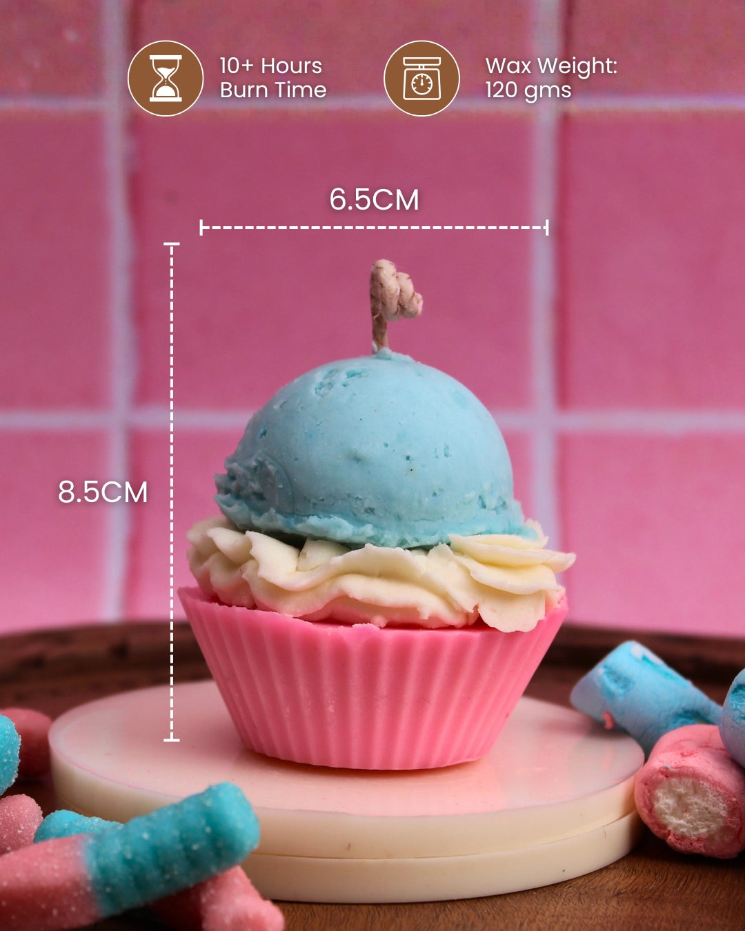 Bubblegum Cupcake Scented Candle