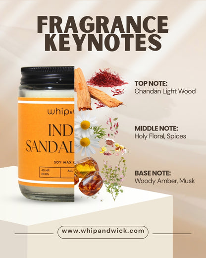 Indian Sandalwood Scented Candle