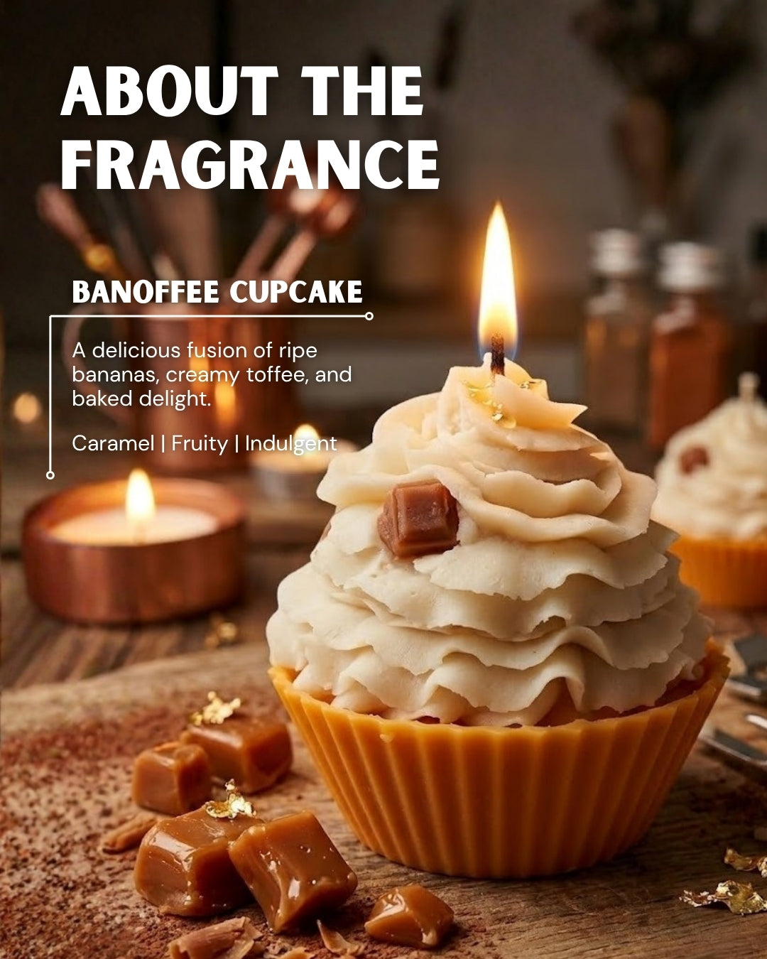 Banoffee Cupcake Scented Candle