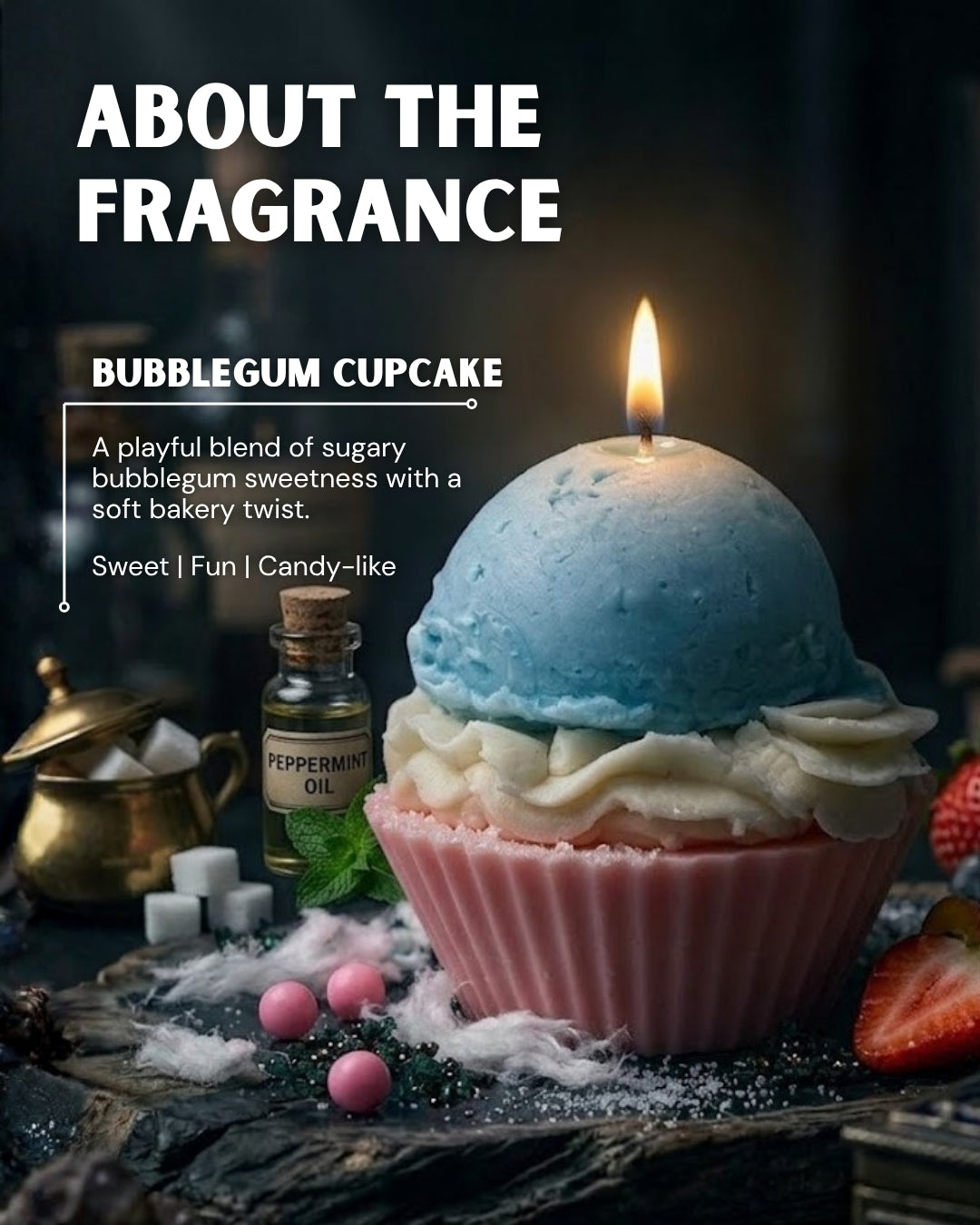 Bubblegum Cupcake Scented Candle