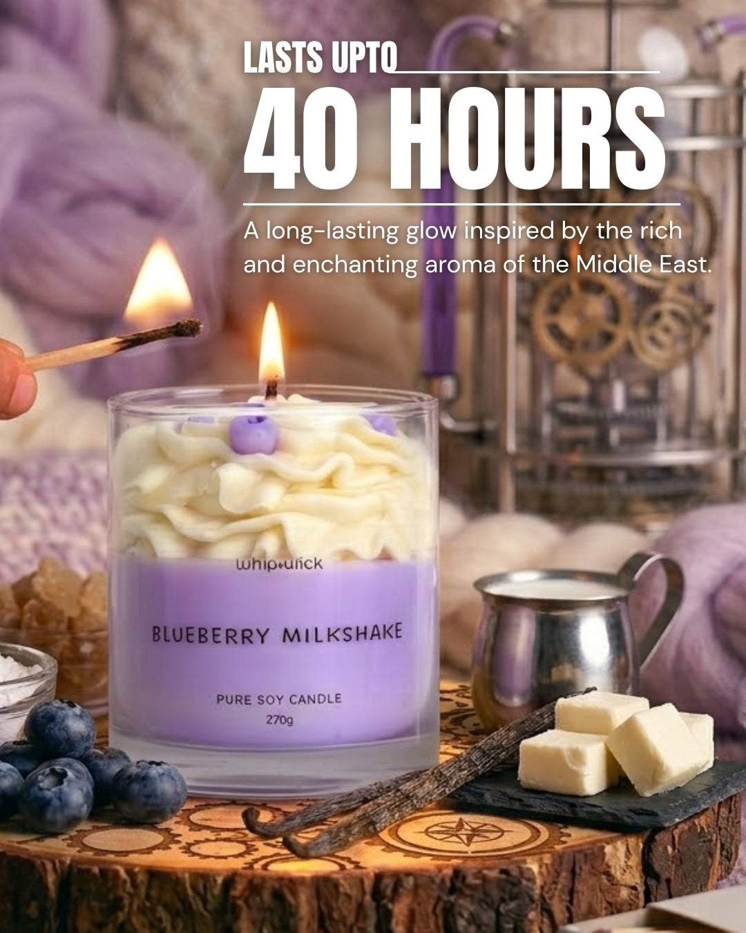 Blueberry Milkshake Scented Candle