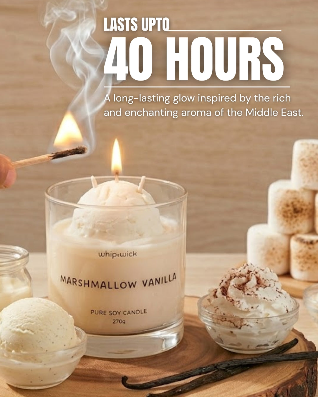 Marshmallow Vanilla Gelato Scented Candle