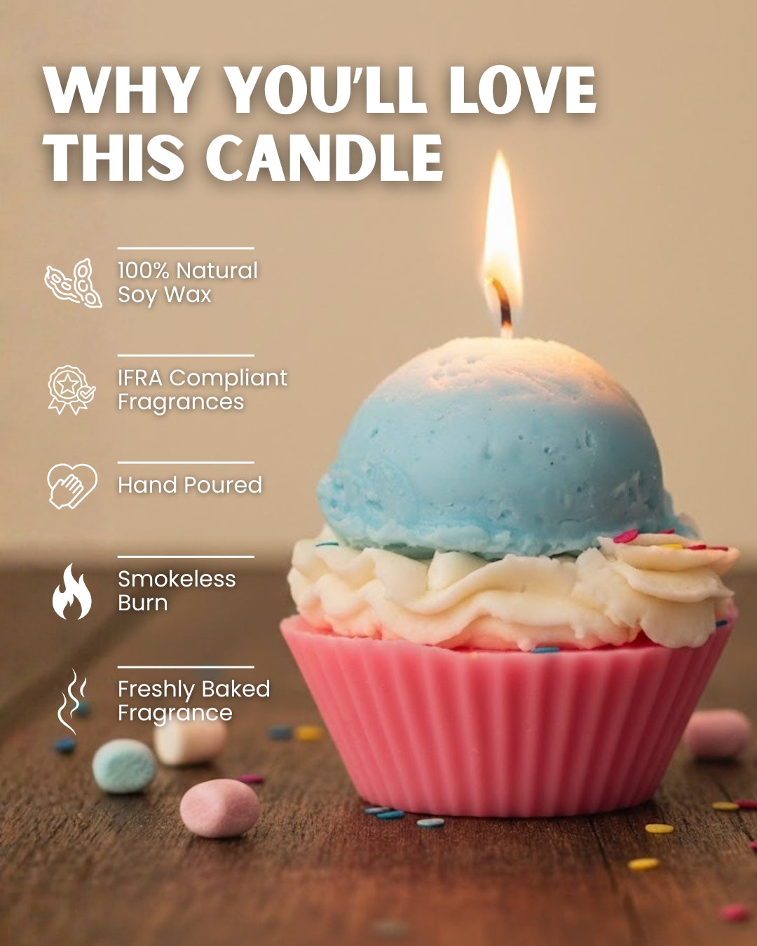 Bubblegum Cupcake Scented Candle