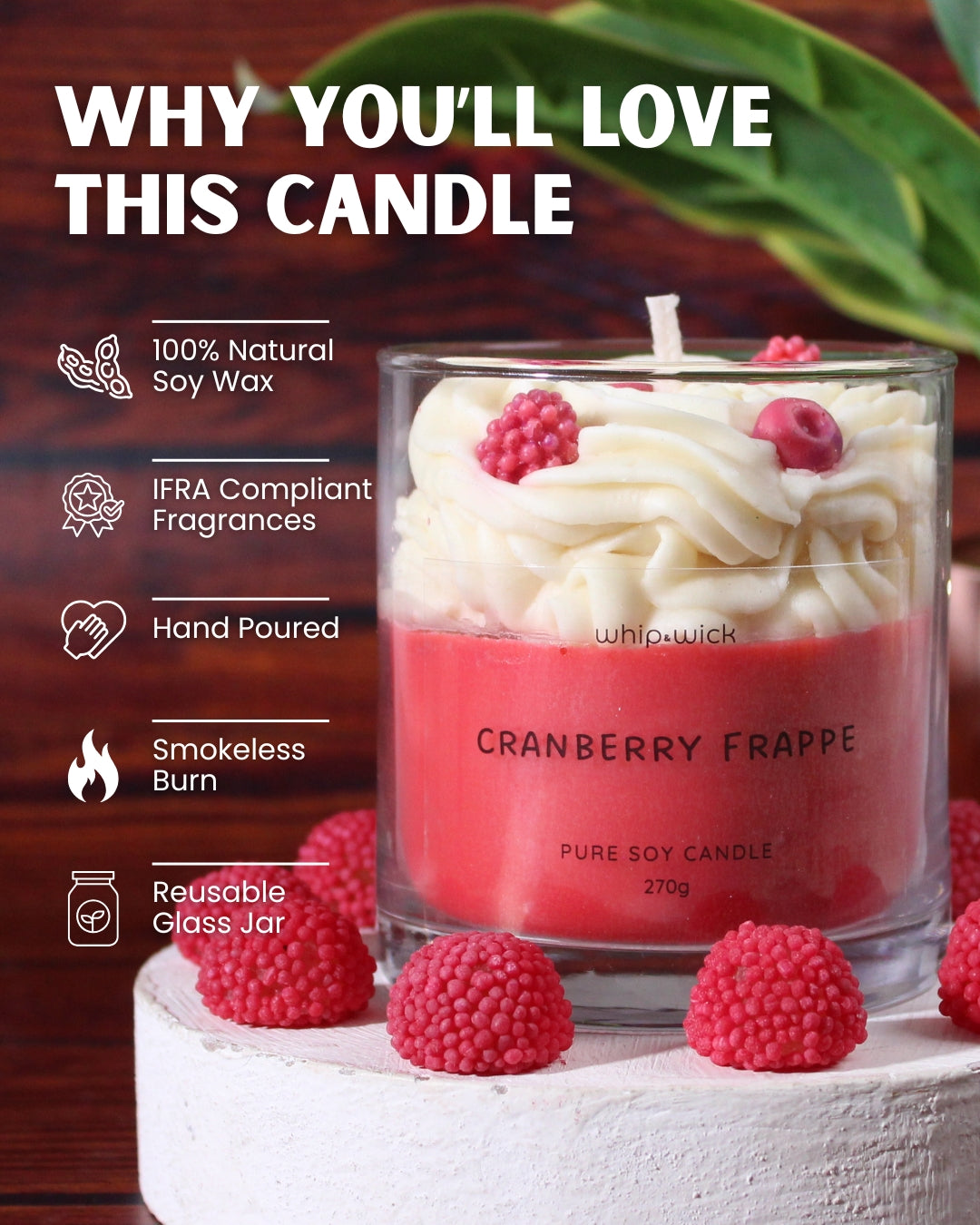 Cranberry Frappe Scented Candle