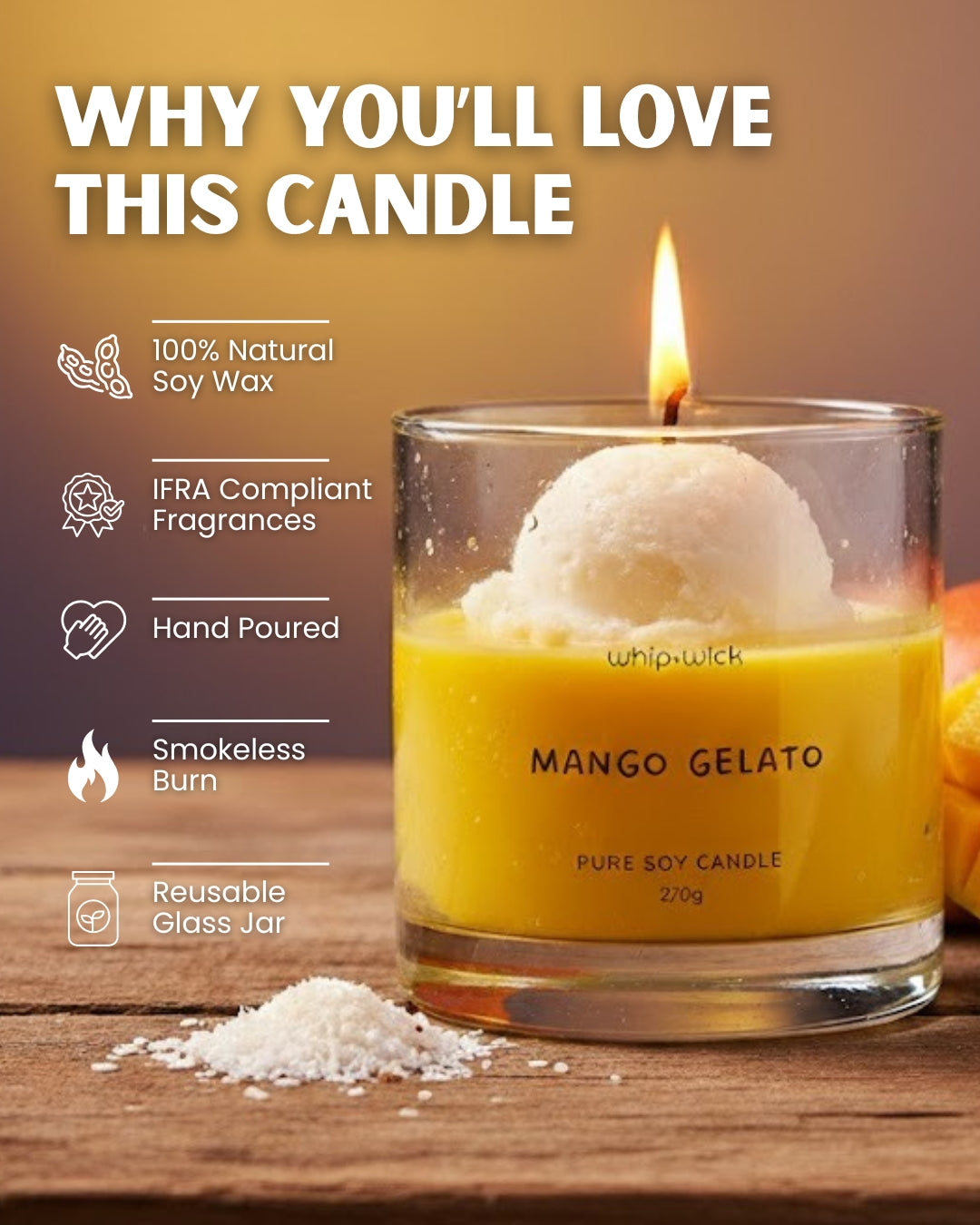 Mango Gelato Scented Candle