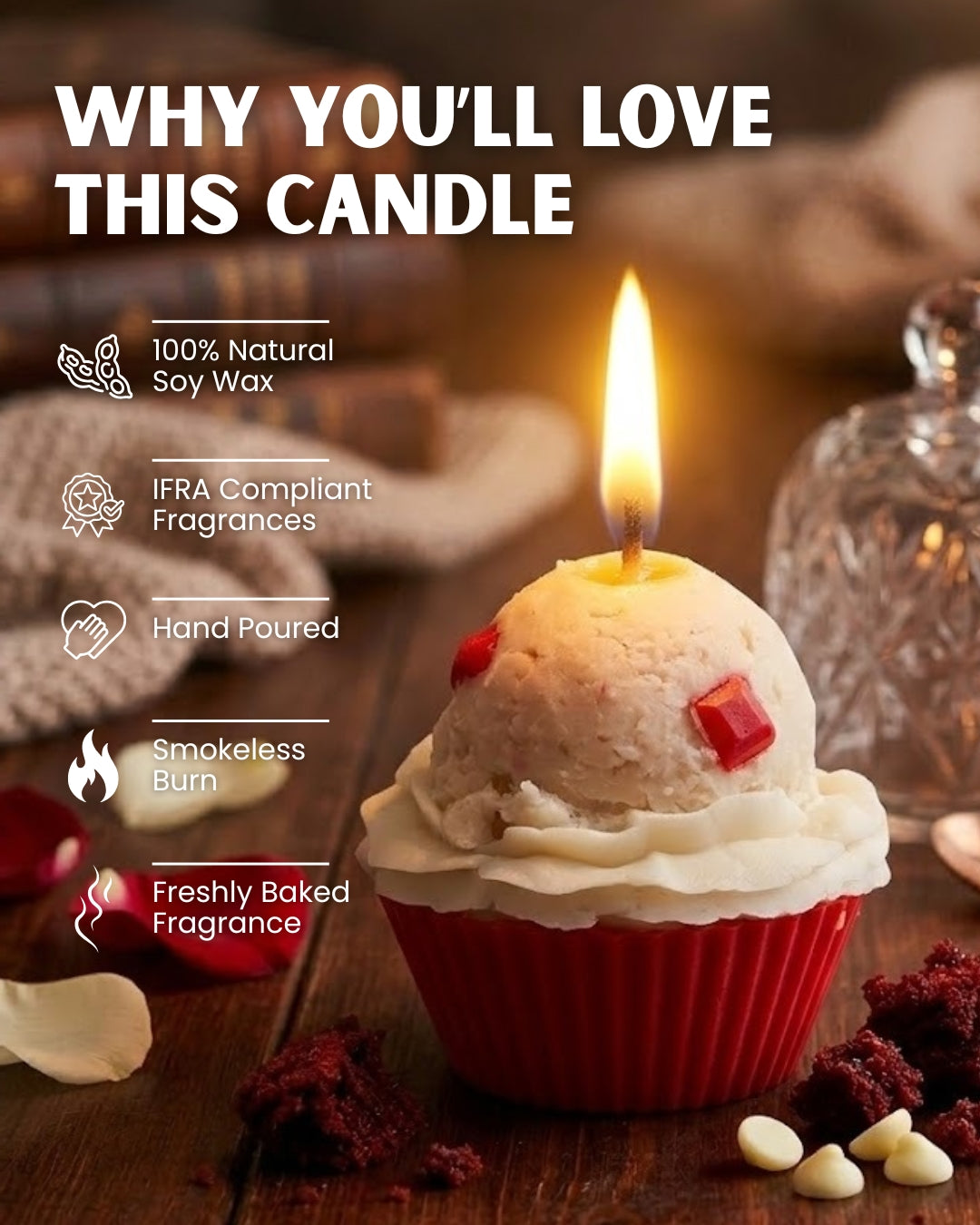 Red Velvet Cupcake Scented Candle