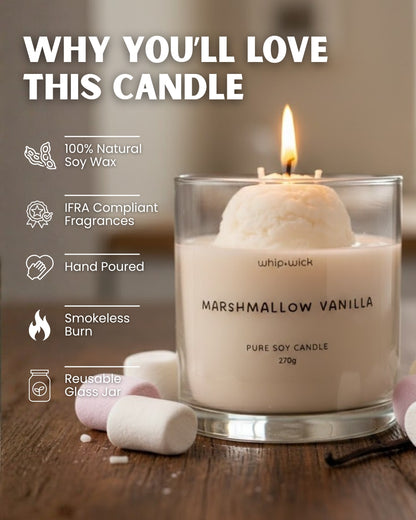 Marshmallow Vanilla Gelato Scented Candle