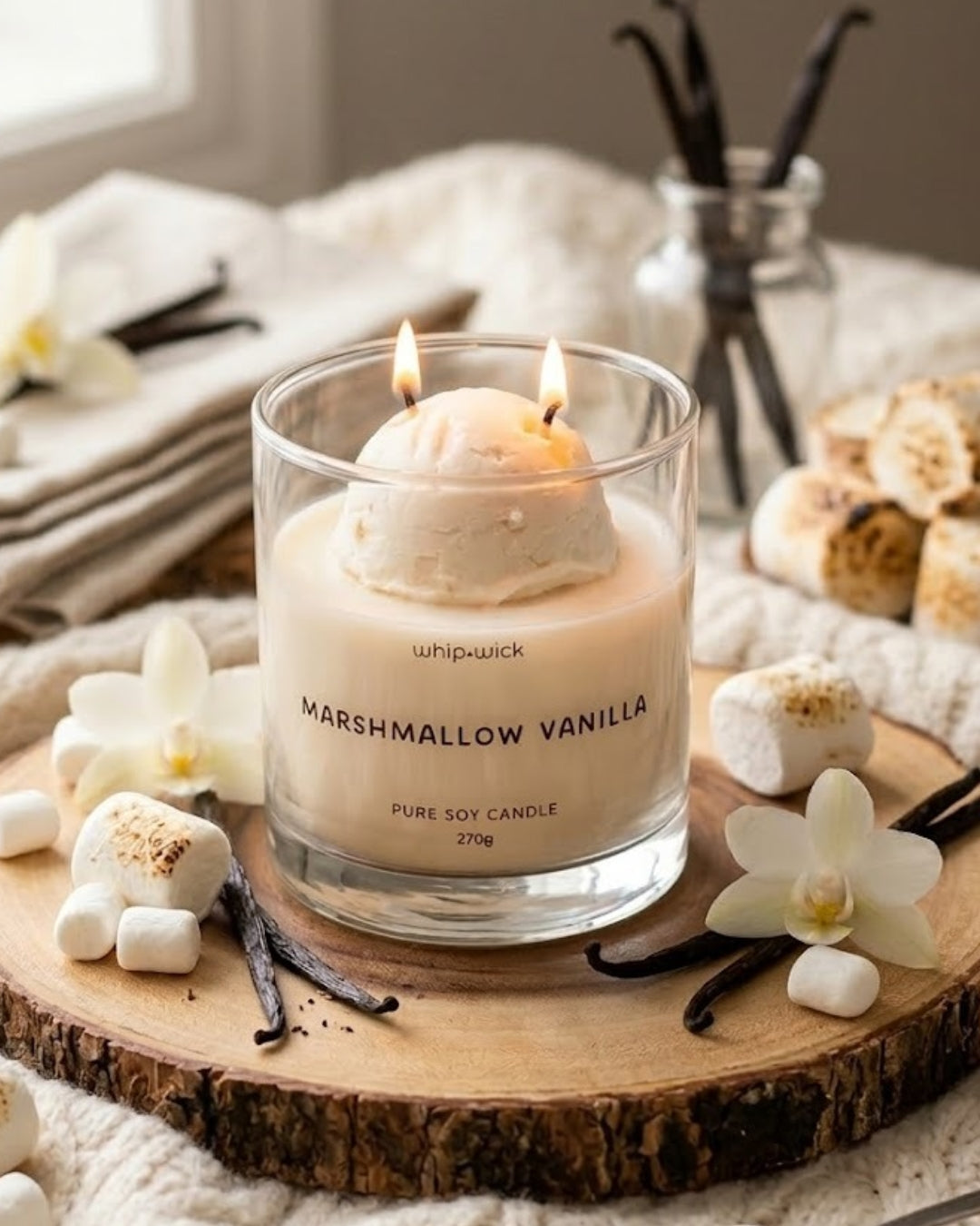 Marshmallow Vanilla Gelato Scented Candle
