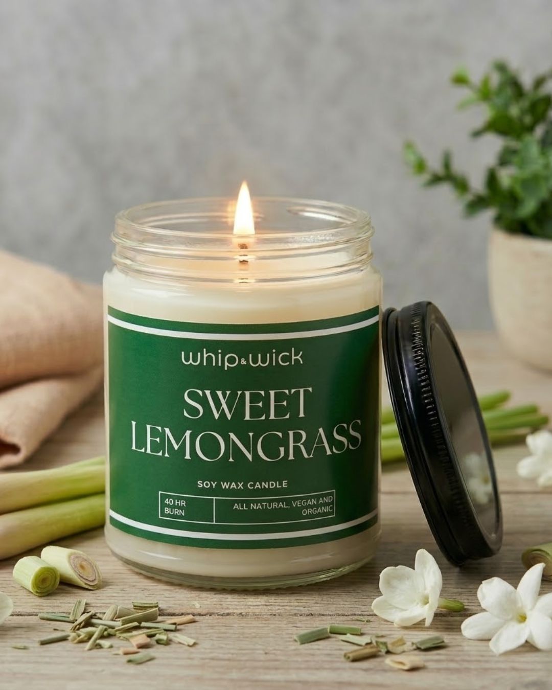 Sweet Lemongrass Scented Candle
