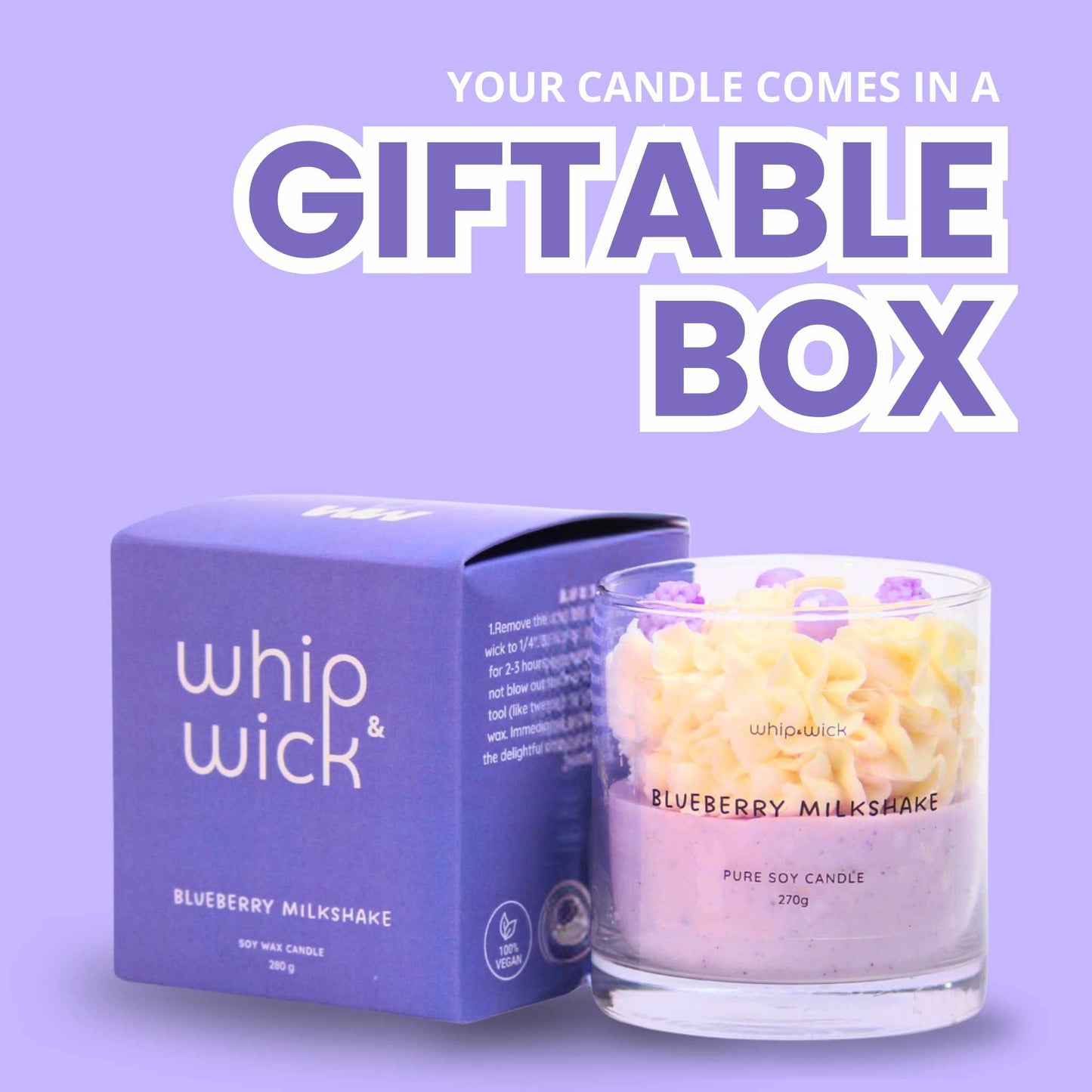 Blueberry Milkshake Scented Candle