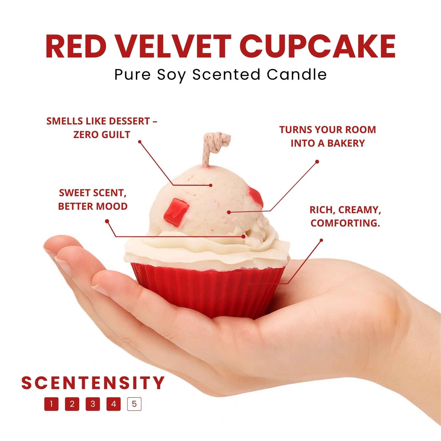 Red Velvet Cupcake Scented Candle